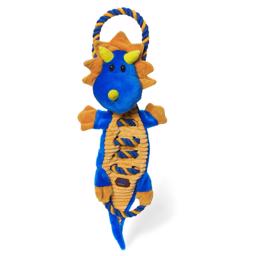 Petstage Ropes En go-go blå drake leksak med rep
